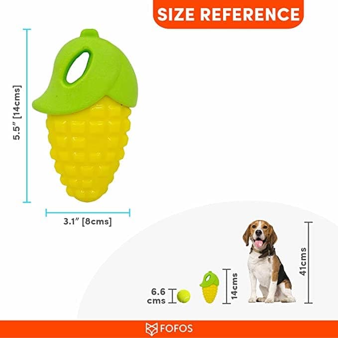 Barkbutler x Fofos Vegi Bites Corn Squeaky Toy for Dogs image 3
