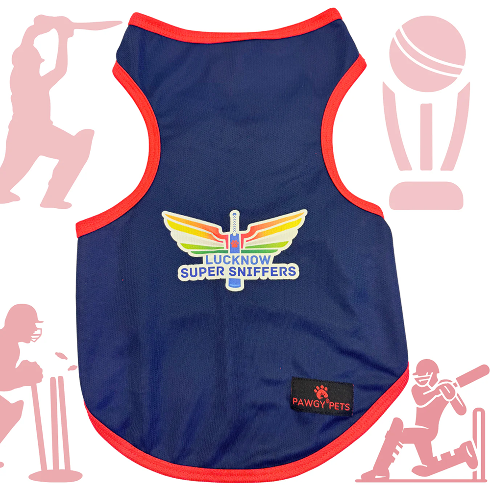 Lucknow Super Sniffers ipl Jersey for Dogs and Cats | Indian Pet League