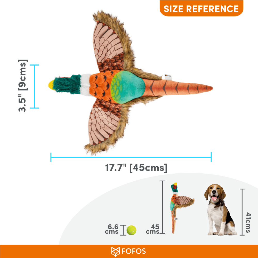 Barkbutler x Fofos Plush Pheasant Toy for Dogs | For Soft Chewers image 3