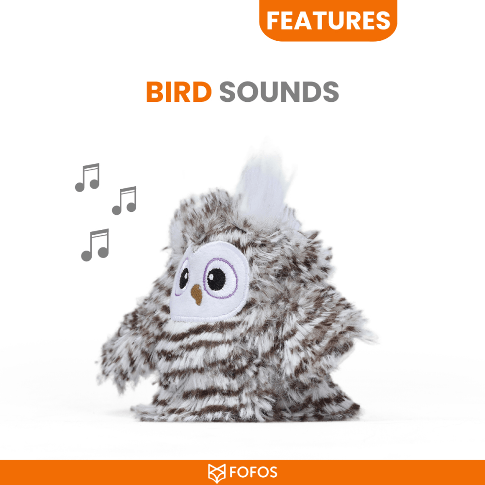 Temptations Creamy Purrrr ee Chicken & Tuna Treats and Fofos Flapping Owl Chirping Interactive Toy for Cats Combo image 9