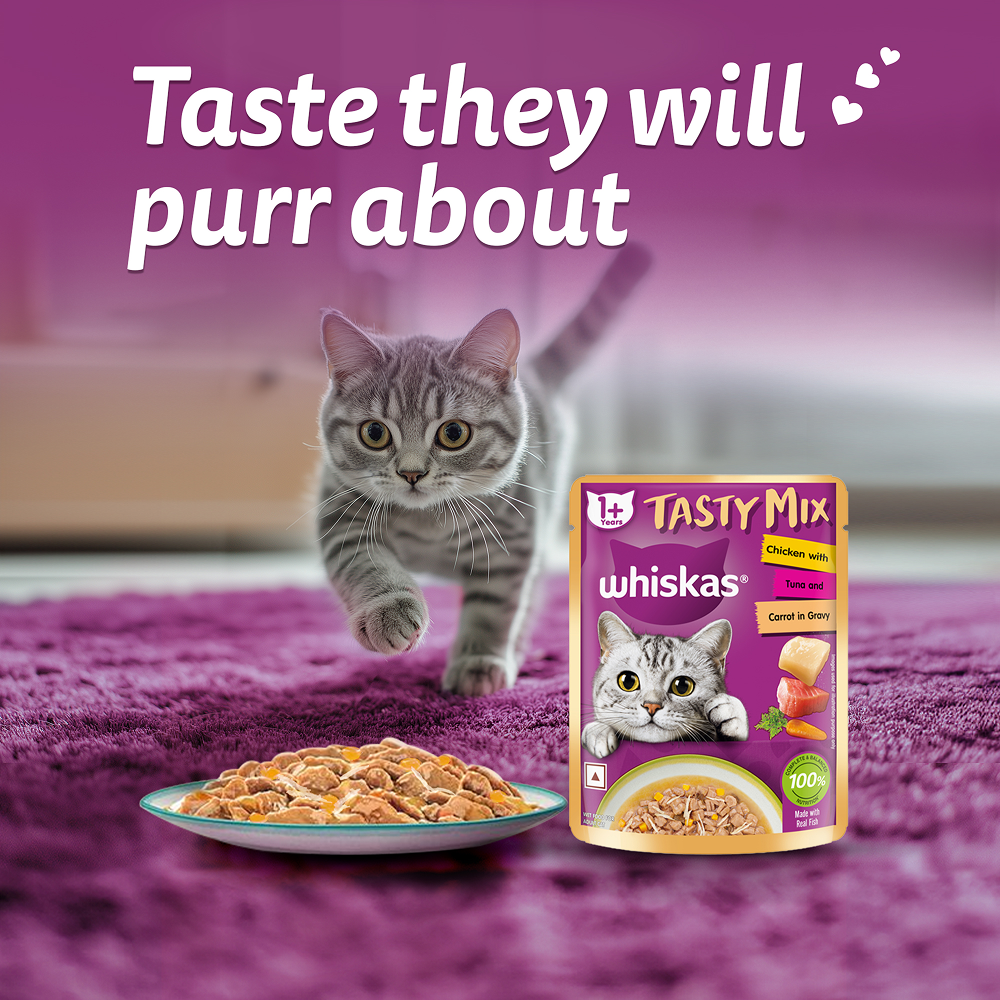 Whiskas Chicken With Tuna And Carrot in Gravy Tasty Mix Adult Cat Wet Food image 6