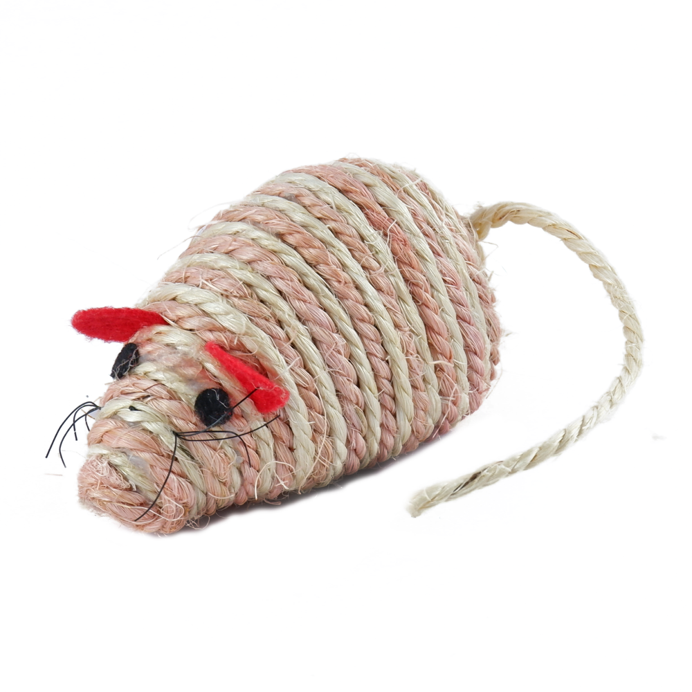 Trixie Mouse Shaped Sisal Toy for Cats (Pink) image 4