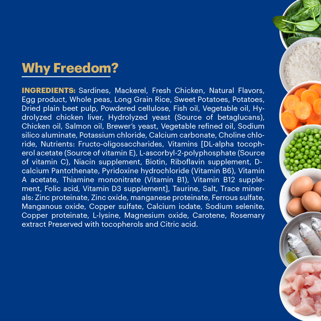Signature Freedom Fish, Chicken and Peas Recipe Adult Cat Dry Food (50g) image 5
