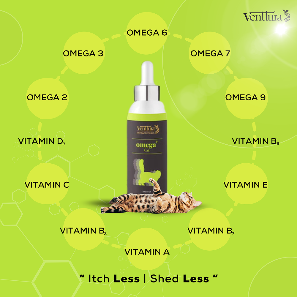 Venttura Healthy Skin & Glowing Coat Omega Fatty Acid Supplement for Cats image 3