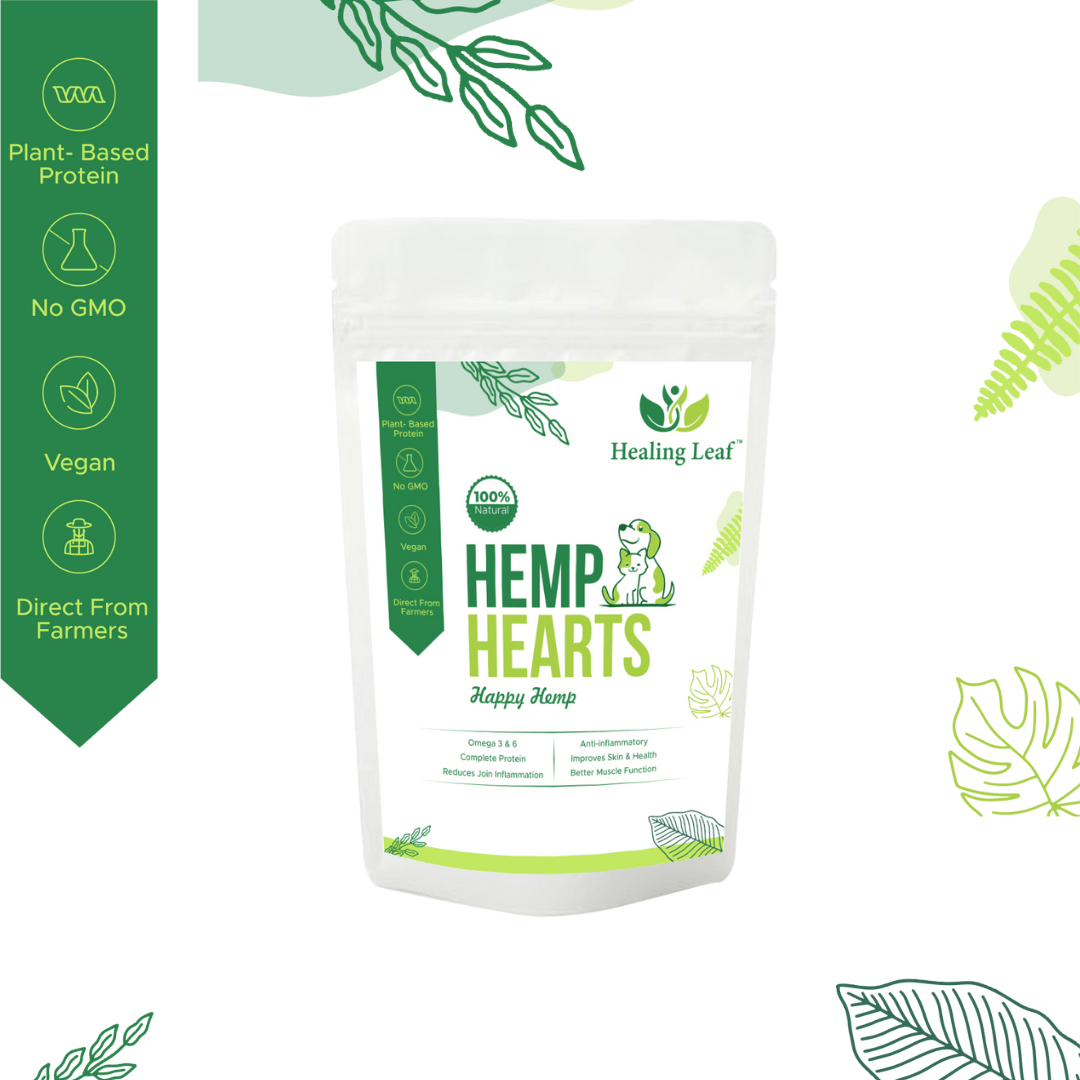 Healing Leaf Hemp Hearts and Bark Out Loud Glow and Shine Turmeric Chew Stix for Dogs and Cats Combo image 2