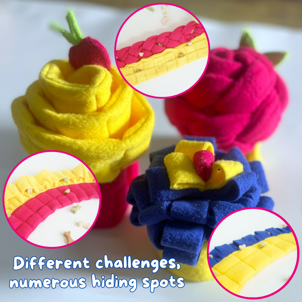 For The Love Of Dog Pink Lemonade Snuffle Pupcake Toy for Dogs image 2