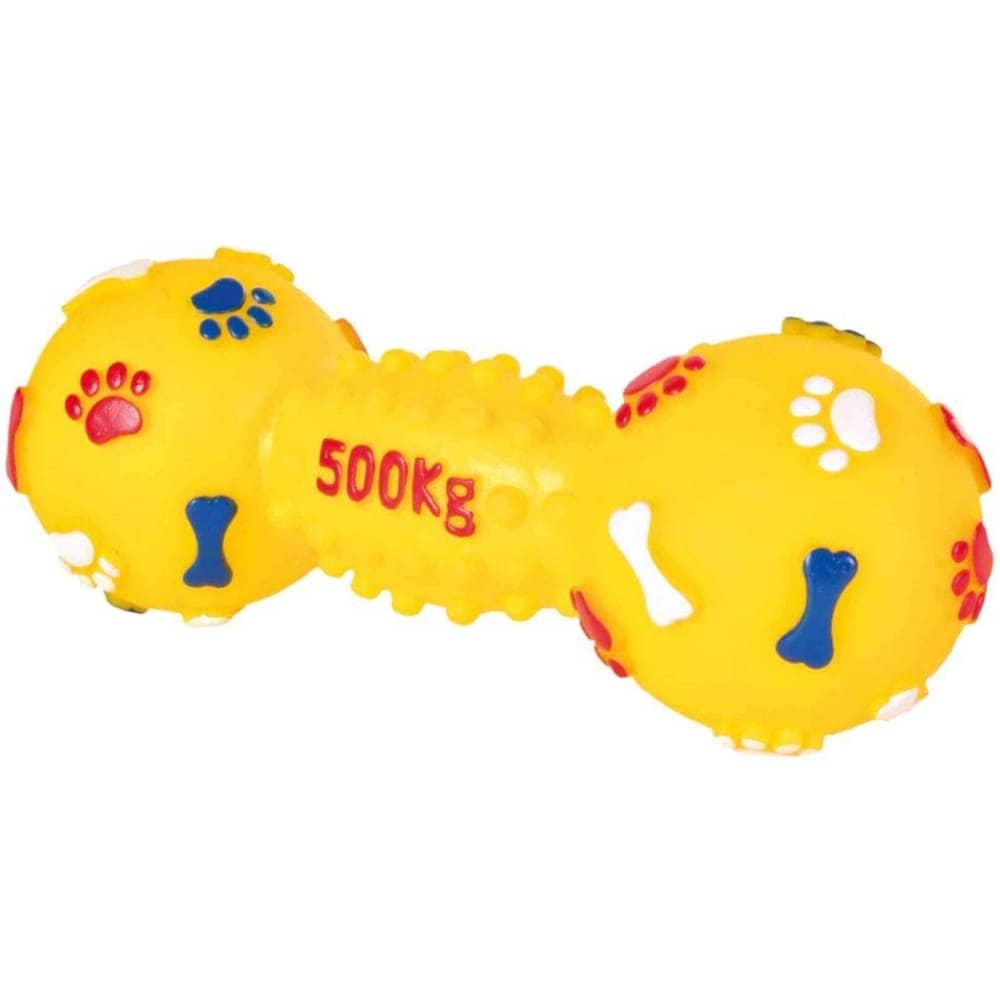 Trixie Playing Rope with Woven in Ball and Dumbbell Vinyl Toy Combo for Dogs image 4