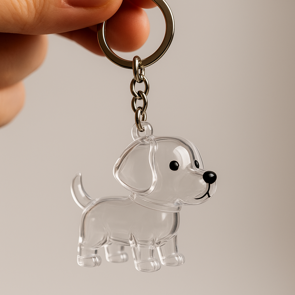 Talking Dog Club Standing Dog Hair Keepsake Capsule Key Chain image 2