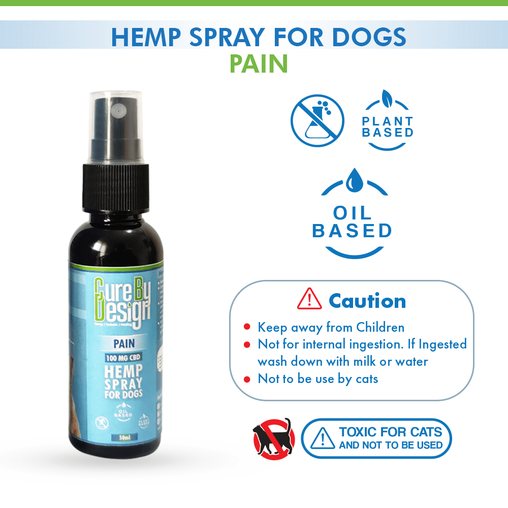 Cure By Design 100mg CBD Pain Hemp Spray for Dogs image 5