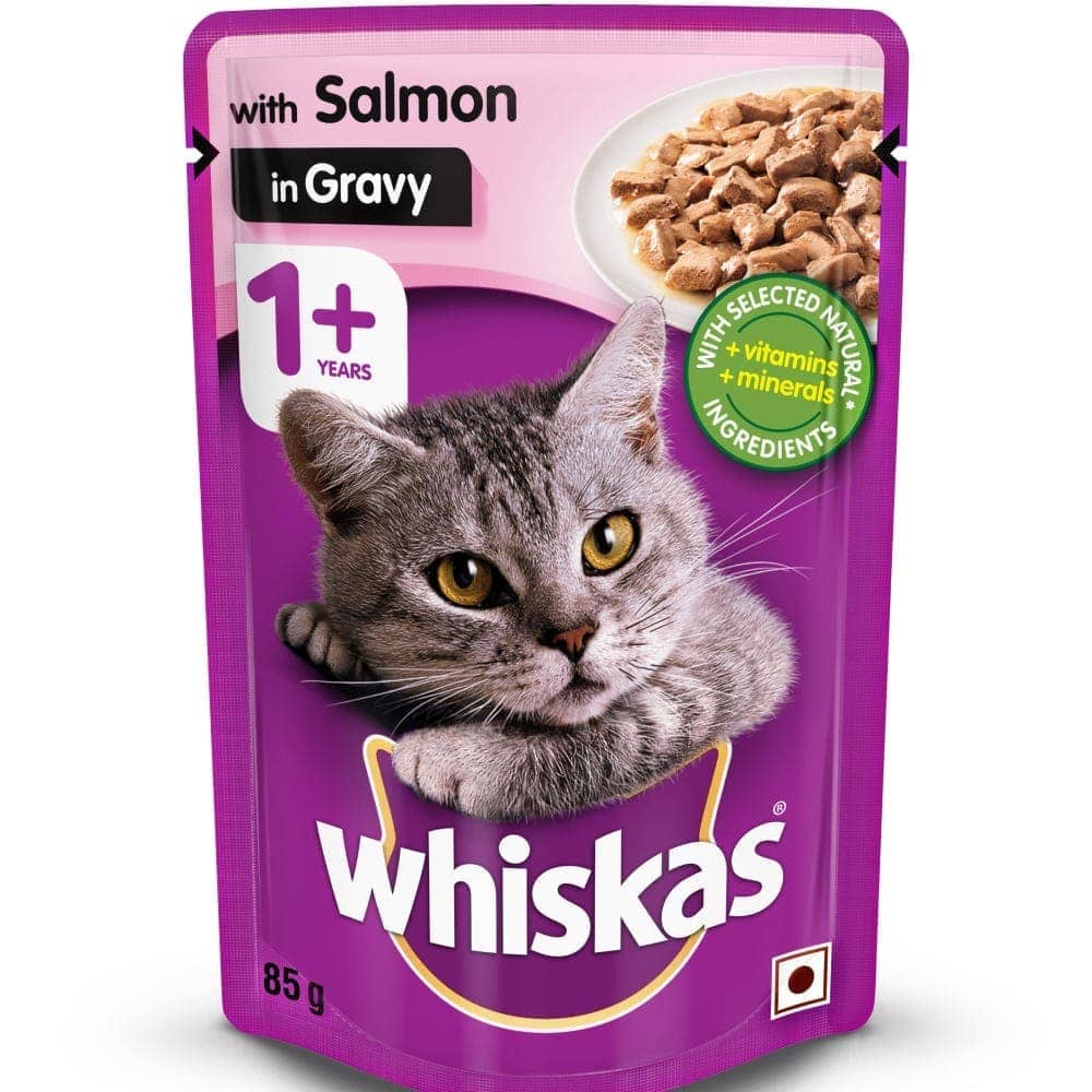 Whiskas Chicken With Tuna And Carrot in Gravy and Salmon in Gravy Meal Adult Cat Wet Food Combo image 6