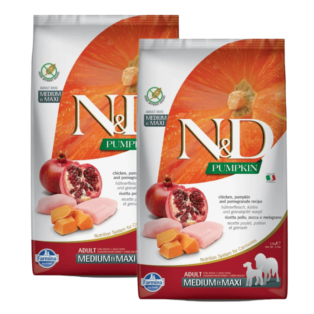 Farmina N&D Pumpkin Chicken & Pomegranate Grain Free Adult Maxi Medium Dog Dry Food image 10
