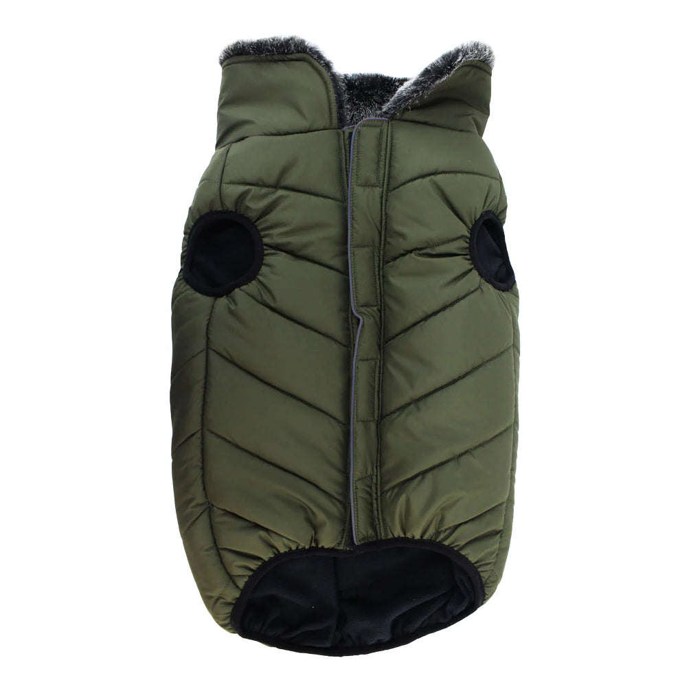 Pawpourri Fleece Lining Puffer Jacket for Dogs and Cats (Dark Green) image 3