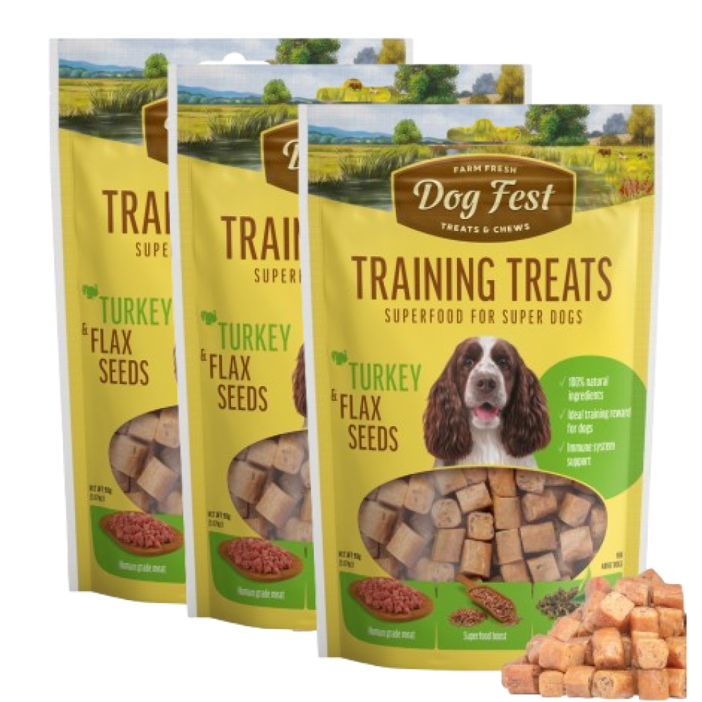 Dogfest Turkey & Flax Seeds Training Dog Treats image 7