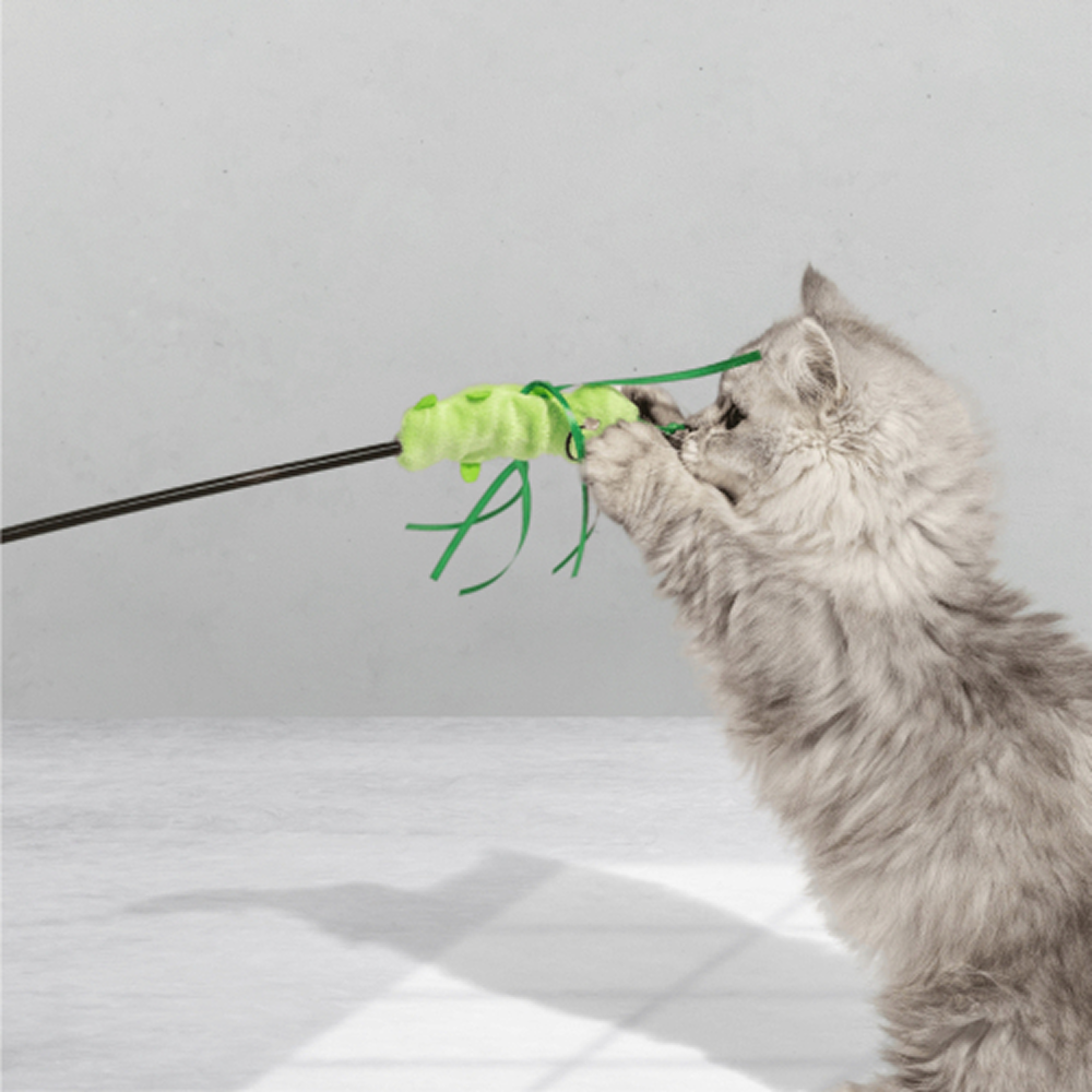 Barkbutler x Fofos Wand Moving Caterpillar Teaser Toy for Cats image 5