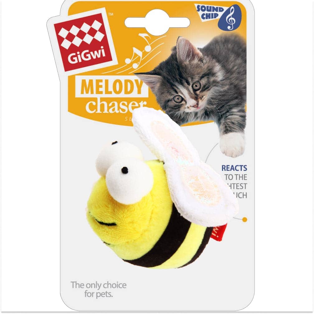 GiGwi Melody Chaser with Motion Activated Sound Chip Bee Toy and Beetle Toy for Cats Combo image 3