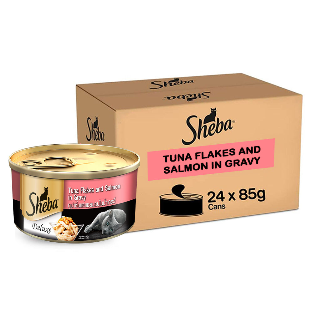 Sheba Dulex Complete Nutrition Tuna Flakes & Salmon In Gravy Cat Wet Food