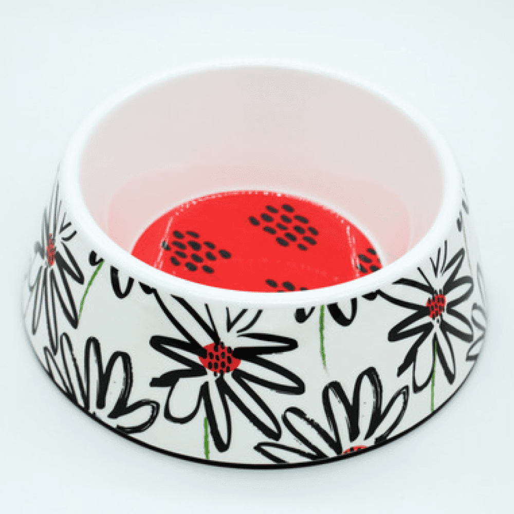 Peetara Flower Designer Melamine Bowl for Dogs and Cats image 2