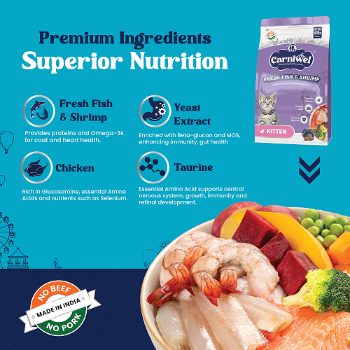 Carniwel Fresh Fish and Shrimp For Kitten Cat Dry Food image 5
