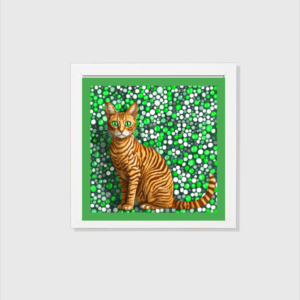EverythingBoho Cat Kusama Wall Art (White)