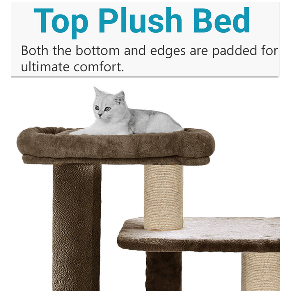 Furrlovers Cat Tree with Condo, Top Perch & Jute Rope Scratching Posts image 4