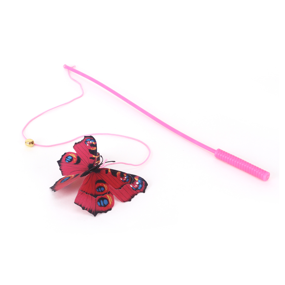 Basil Teaser with Butterfly & Bell Toy for Cats image 4