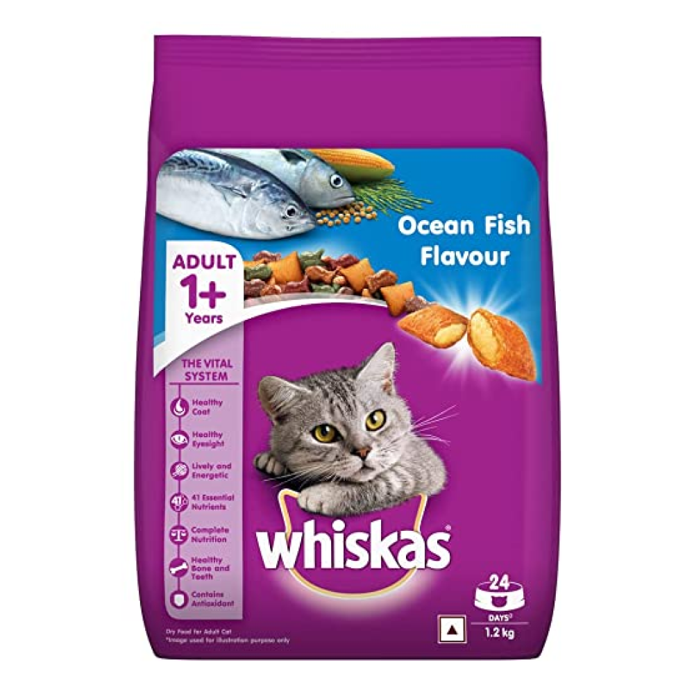 Whiskas Ocean Fish and Tuna Flavour Adult Cat Dry Food Combo image 2