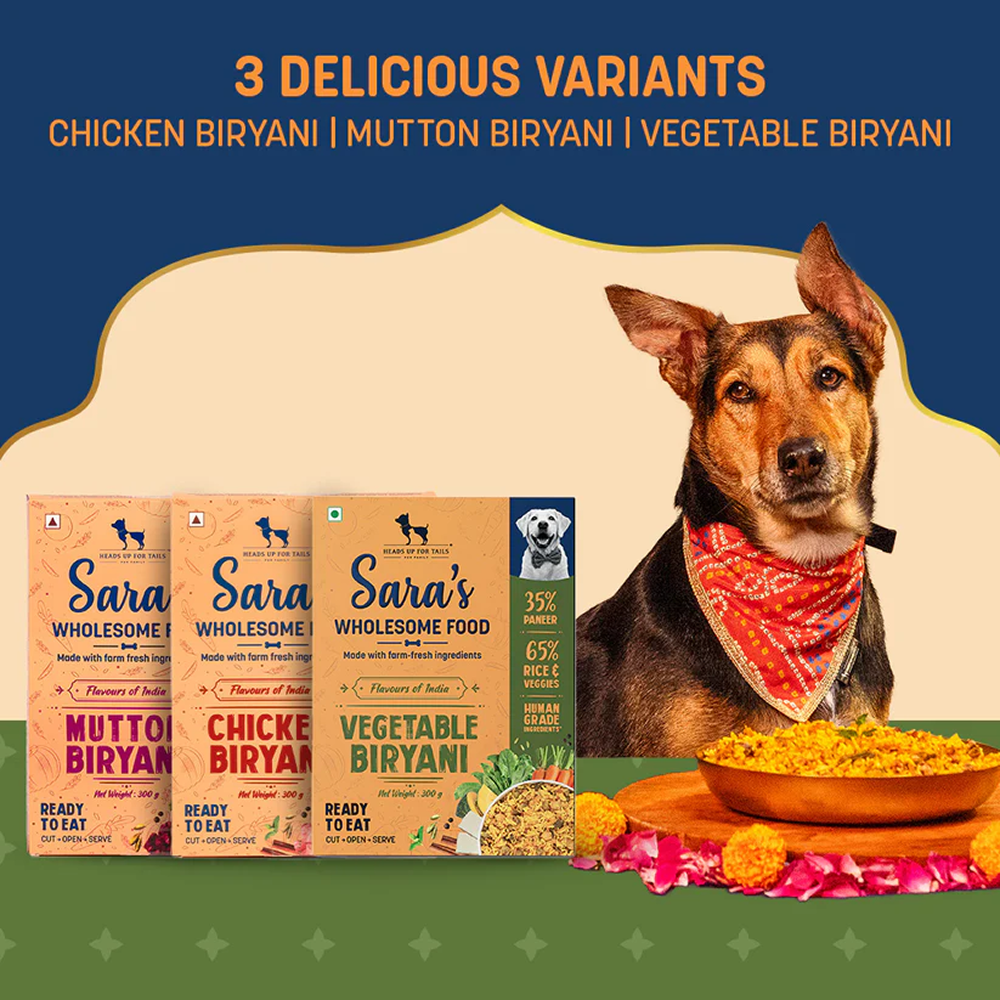 HUFT Sara's Wholesome Flavours Of India Vegetable Biryani Dog Wet Food image 7