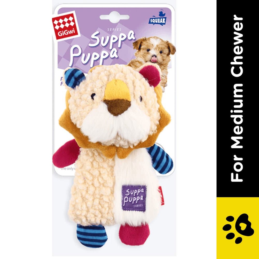 GiGwi Suppa Puppa Lion Squeaker Inside Toy for Dogs | For Soft Chewers image 2