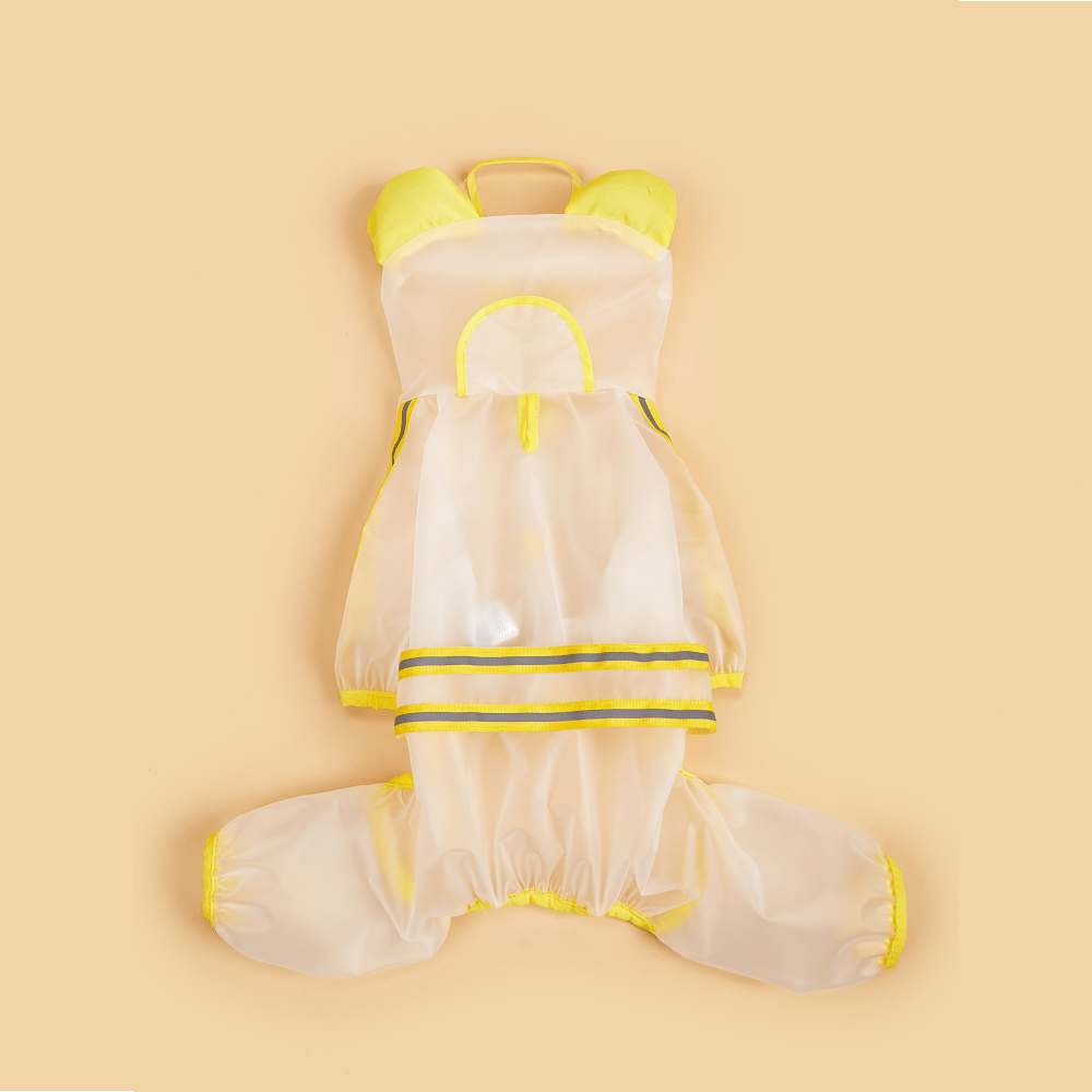 Barkbutler x Fofos Four Leg Yellow Raincoat for Dogs (Button Up Style) image 3