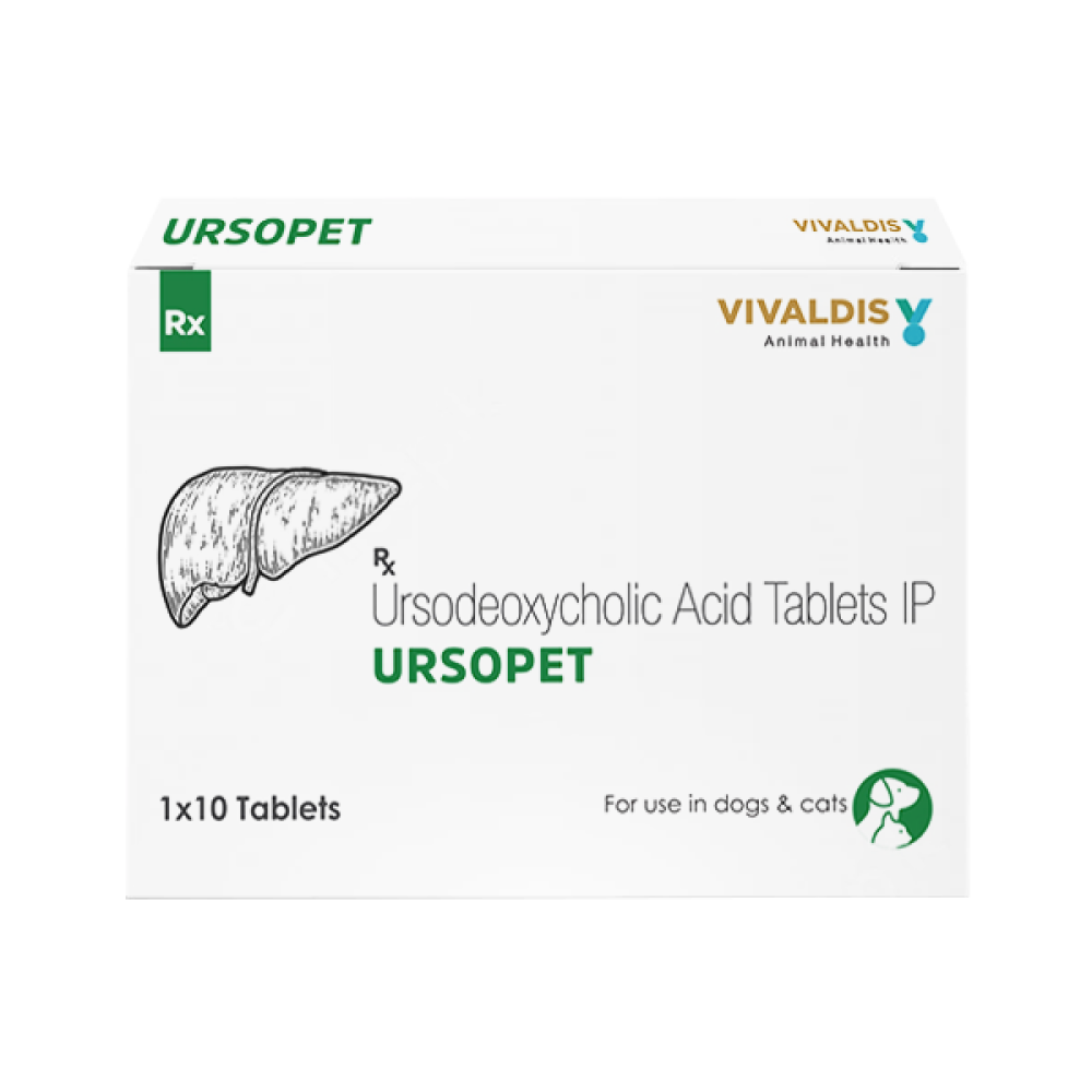 Vivaldis Ursopet Tablet 300mg (Ursodeoxycholic Acid) for Dogs & Cats image 5