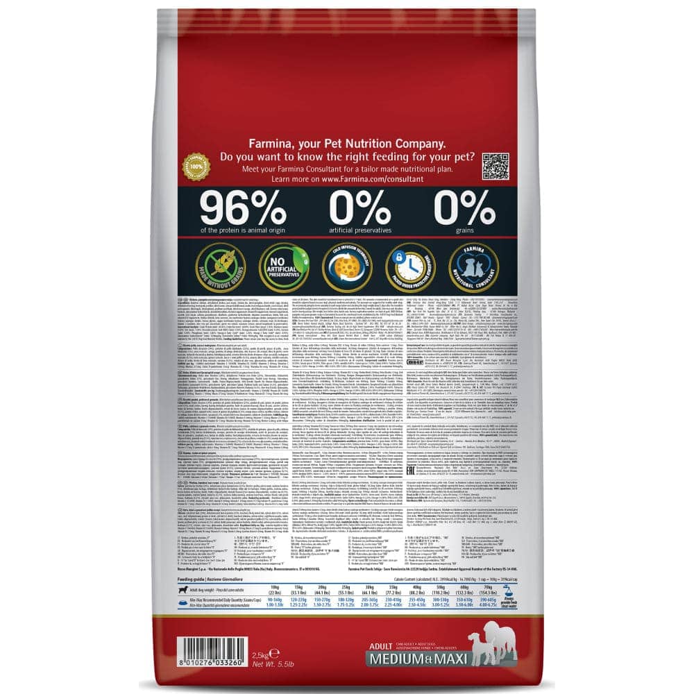 Farmina N&D Pumpkin Chicken & Pomegranate Grain Free Adult Maxi Medium Dog Dry Food image 3