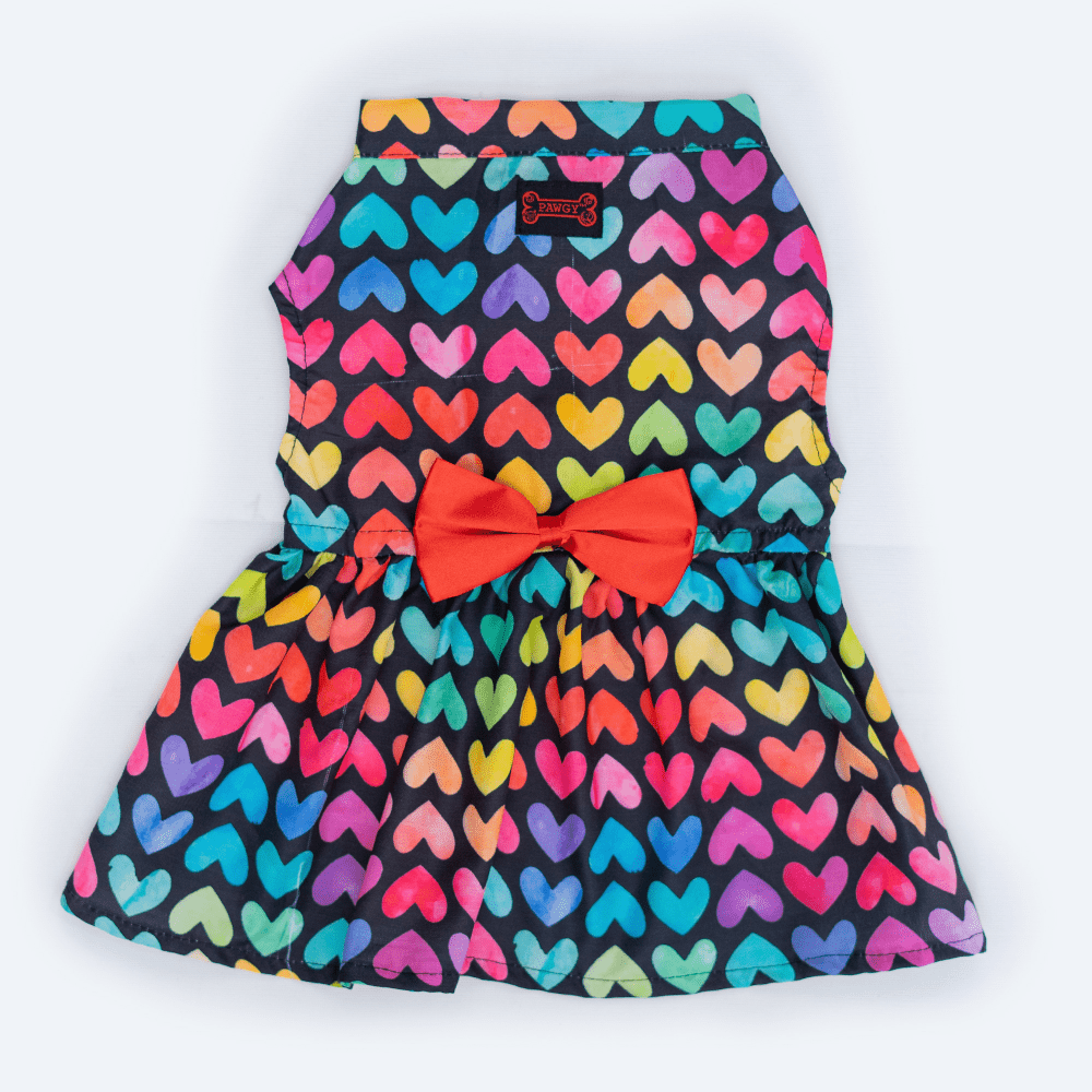 Pawgypets Multi Heart Casual Dress for Dogs and Cats image 2
