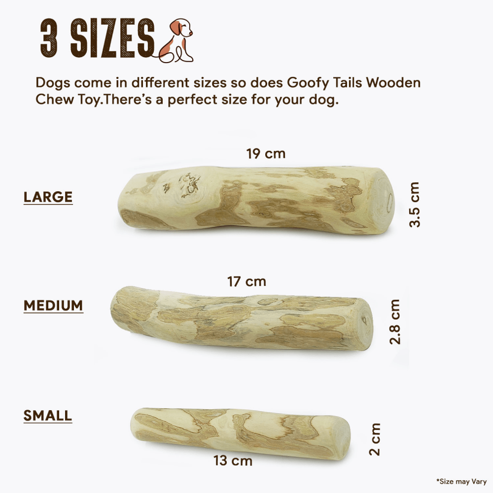 Goofy Tails Coffee Wood Chewing Stick Toy for Dogs | For Medium Chewers image 6