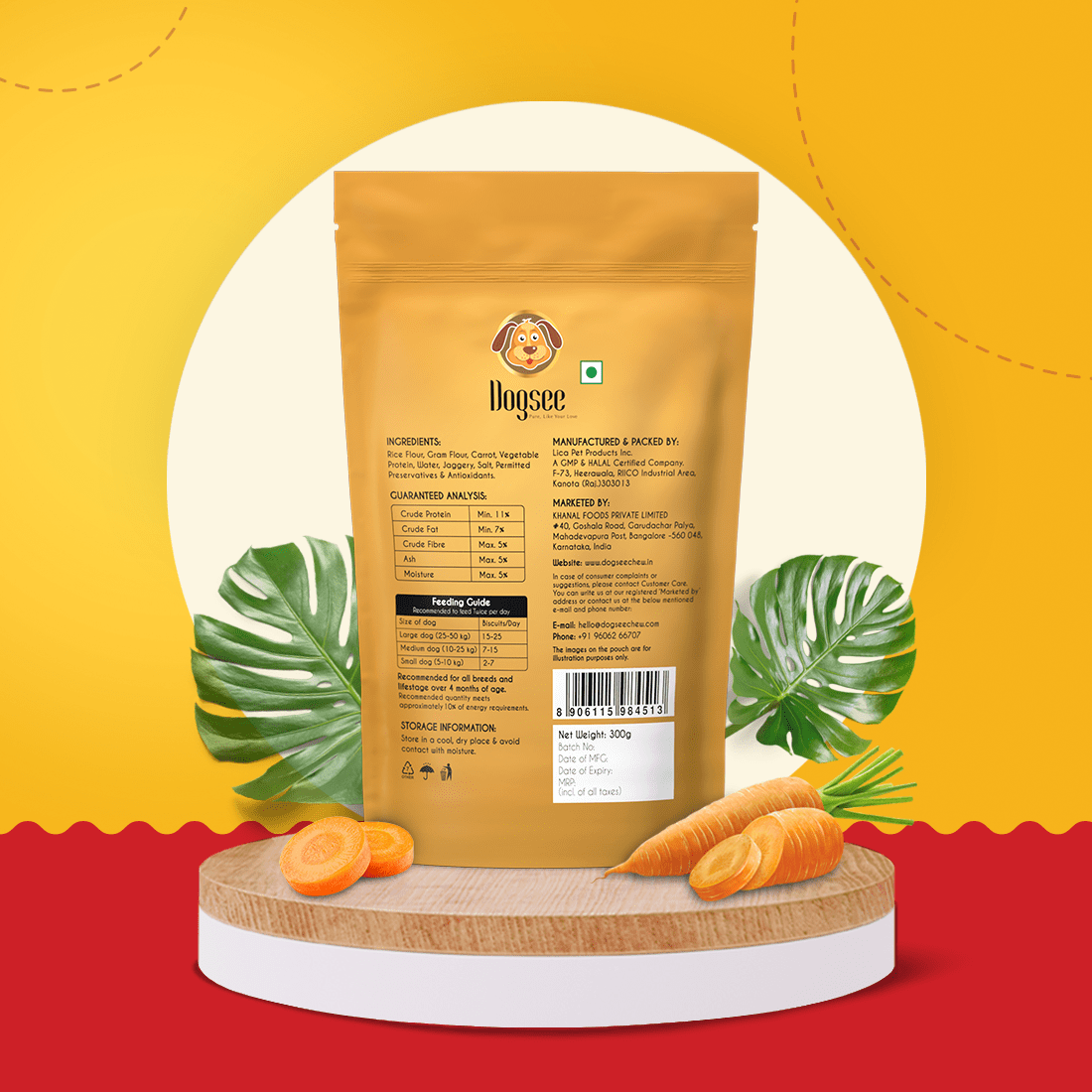 Dogsee Gigabites Carrot Flavoured Cookie Dog Treats image 3