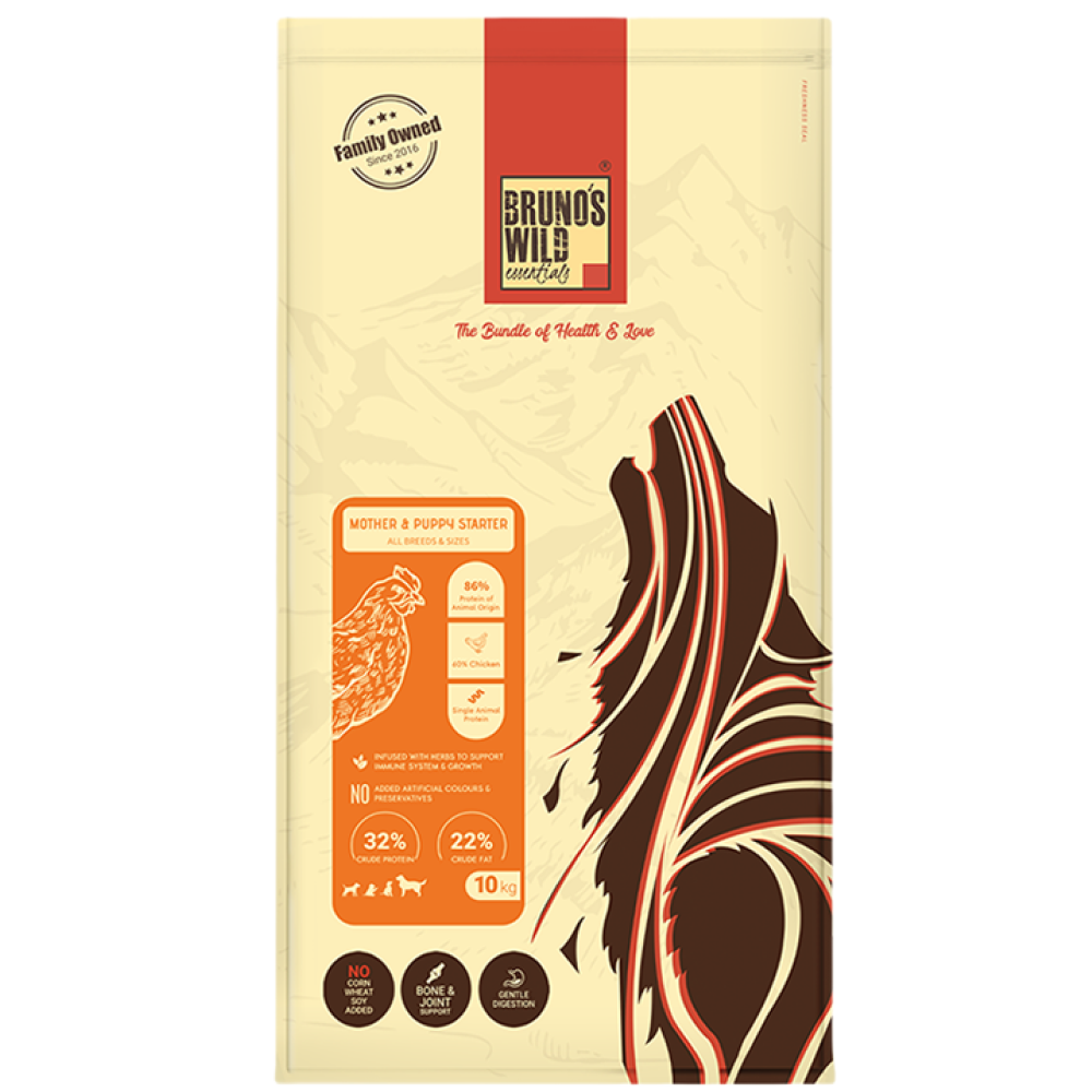 Bruno's Wild Essentials Mother and Puppy Starter Dog Dry Food