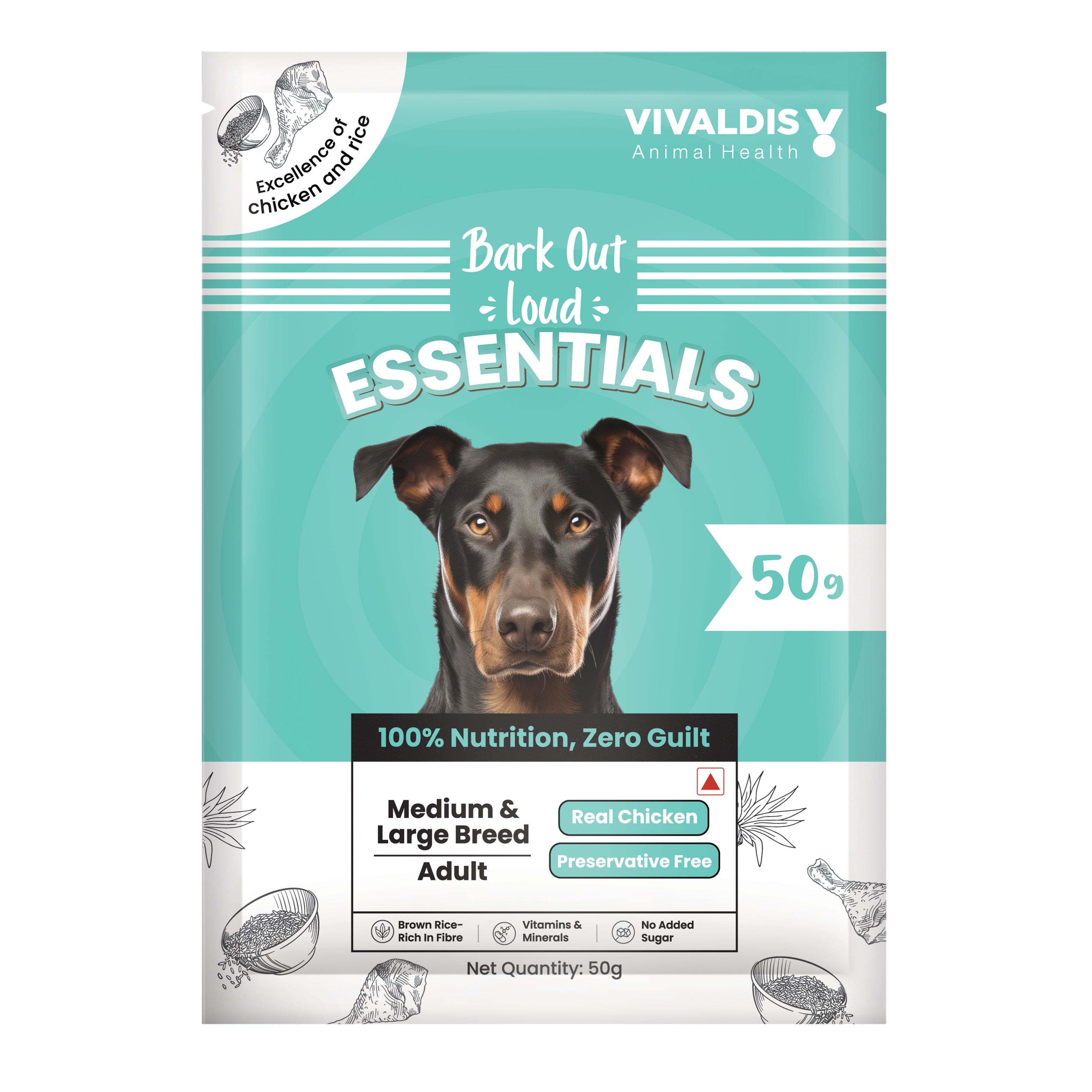 Bark Out Loud Essentials Real Chicken Medium and Large Breed Adult Dog Dry Food