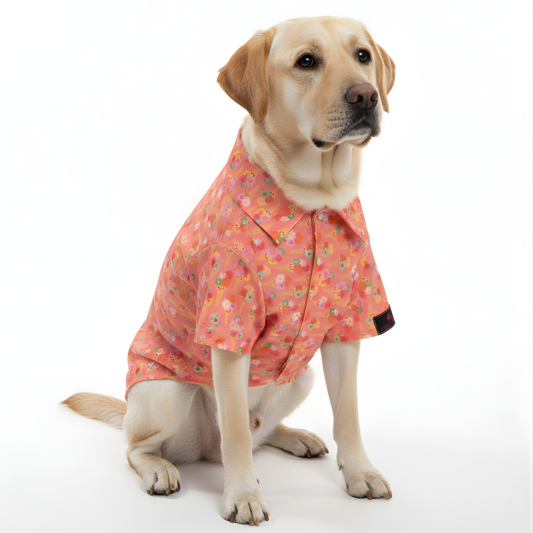 Pawgypets Softy Casual Shirt for Dogs (Peach)