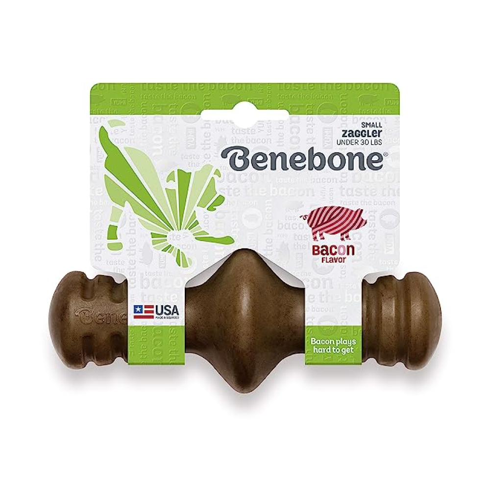 Benebone Bacon Flavored Zaggler Rolling Chew Toy for Dogs image 2