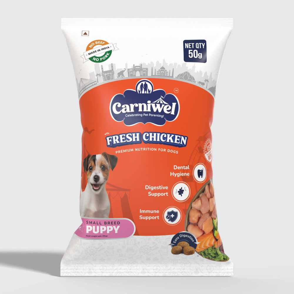 Carniwel Fresh Chicken Kibble Small Breed Puppy Dog Dry Food (50g)
