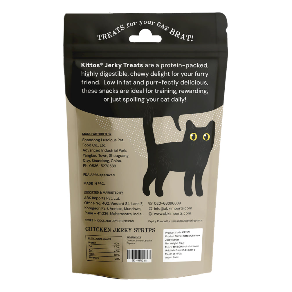 Kittos Purr Fect Chicken Jerky Strips Cat Treats image 7
