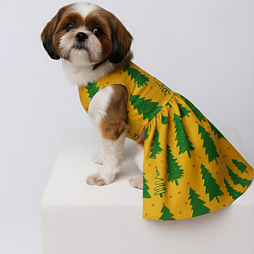 15 Furries Pine Tree Mendous Dress for Dogs (Mustard)