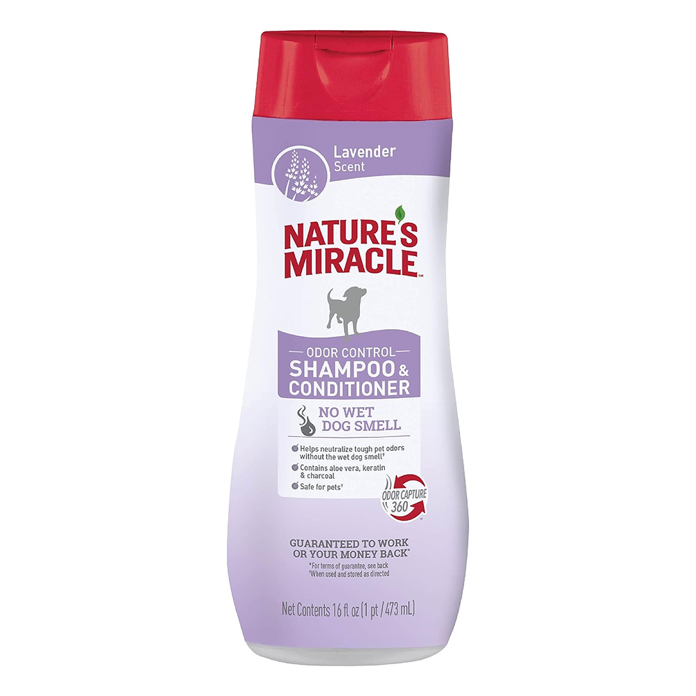 Nature’s Miracle Lavender Scented Charcoal Odor Control Shampoo and Conditioner for Dogs