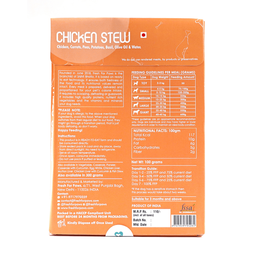 Fresh For Paws Chicken Stew & Egg White Stew Dog Wet Food image 3