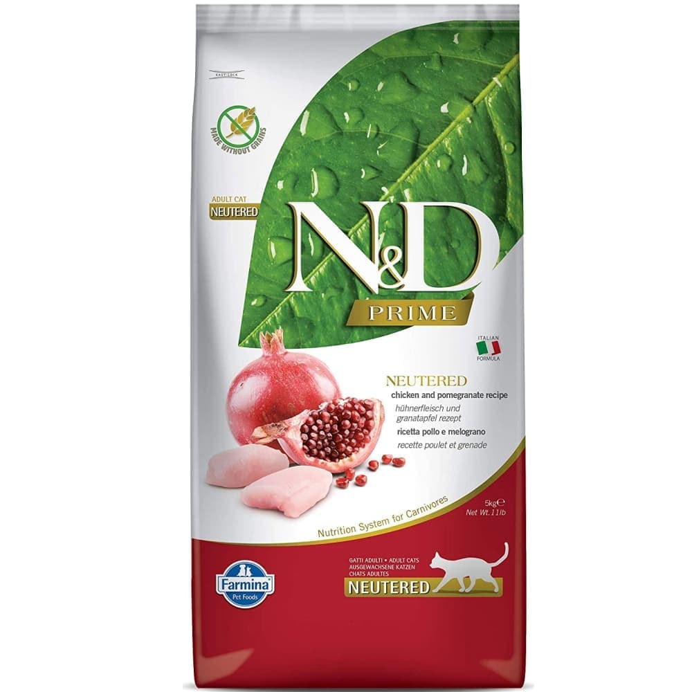 Farmina N&D Prime Chicken & Pomegranate Adult Neutered Cat Dry Food image 2