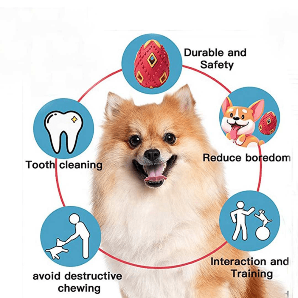 Pawsindia Egg Bell Toy for Dogs (Red) image 4