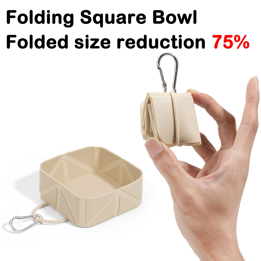 Pet Set Go  Foldable Square Bowl for Dogs (Purple) image 3