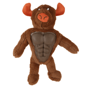 Basil Big Bull Plush Toy with Squeaky TPR for Dogs and Cats