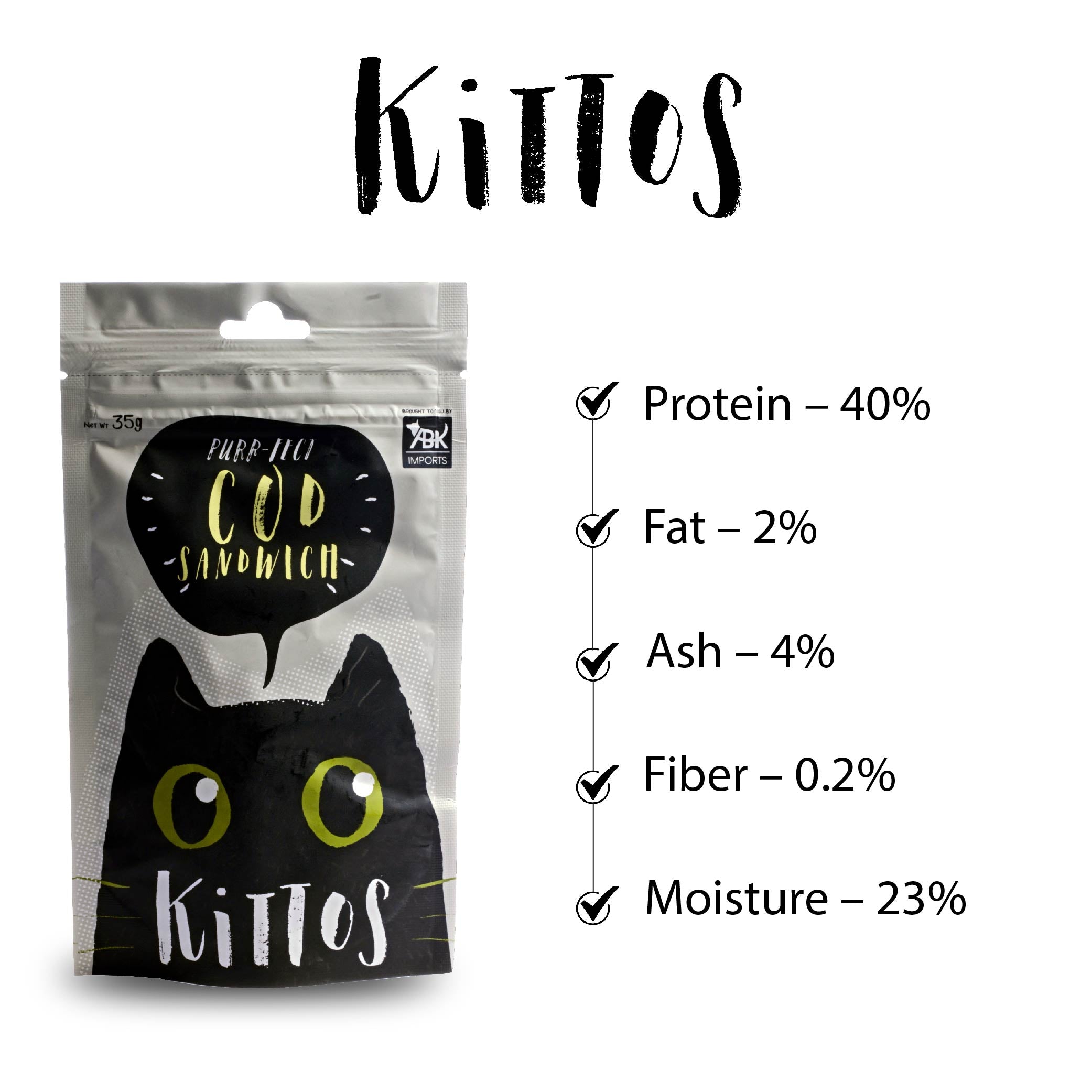 Kittos Purr Fect Cod Sandwich Cat Treat image 4