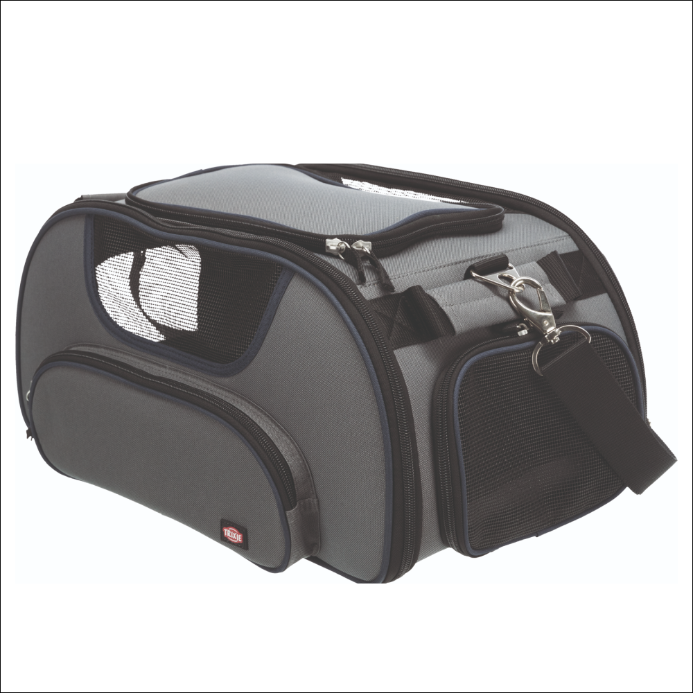 Trixie Wings Airline Carrier for Pets (Grey/Blue) image 4