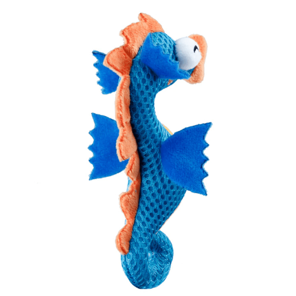 GiGwi Dental Mesh Seahorse Toy for Cats (Blue) image 4